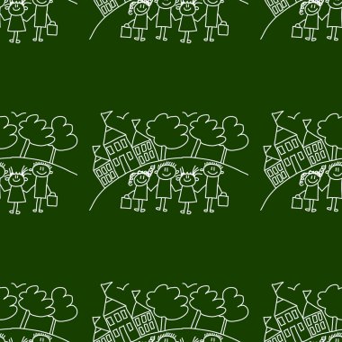 Yazı tahtası. Okul. Sorunsuz vektör desen