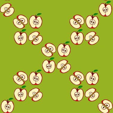 Kırmızı elma ile vektör seamless modeli 