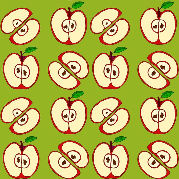 Kırmızı elma ile vektör seamless modeli 
