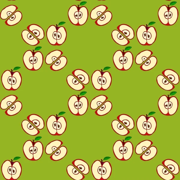 Kırmızı elma ile vektör seamless modeli 