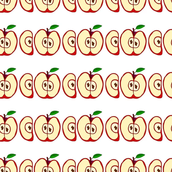 Kırmızı elma ile vektör seamless modeli 
