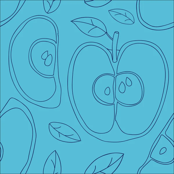 Барвистий фон з векторними безшовними яблуками — стоковий вектор