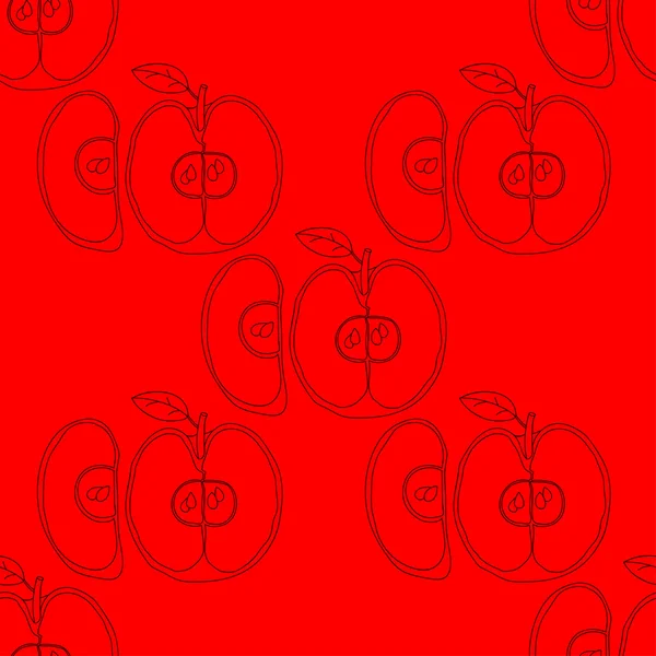 Безшовний фон з яблуками . — стоковий вектор