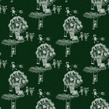 Mutlu çocuklar ile renkli resim