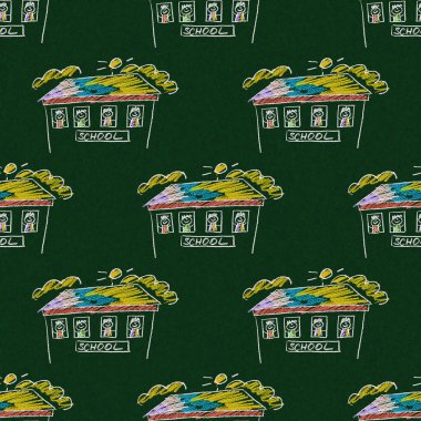 Mutlu çocuklar ile renkli resim