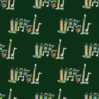 Mutlu çocuklar ile renkli resim