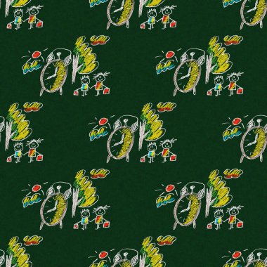 Mutlu çocuklar ile renkli resim