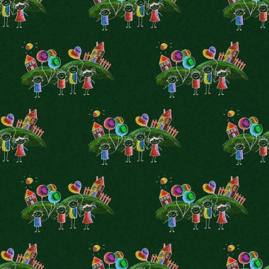 Öğretmen ile mutlu çocuklar.