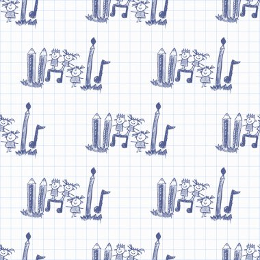 Mutlu çocuklar ile renkli resim