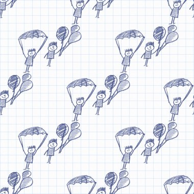 Mutlu çocuklar ile renkli resim