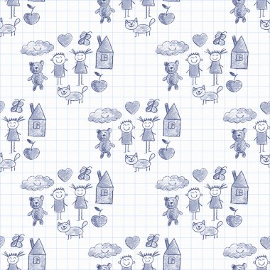 Çizim tarzı resimler renkli dizi çocuklar