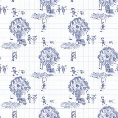 Mutlu çocuklar ile renkli resim