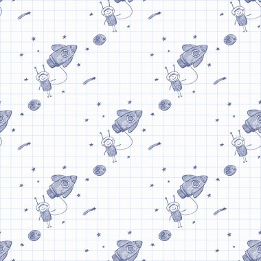 Roket ile mutlu çocuk