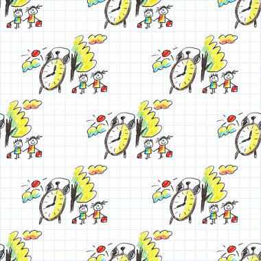 Mutlu çocuklar ile renkli resim