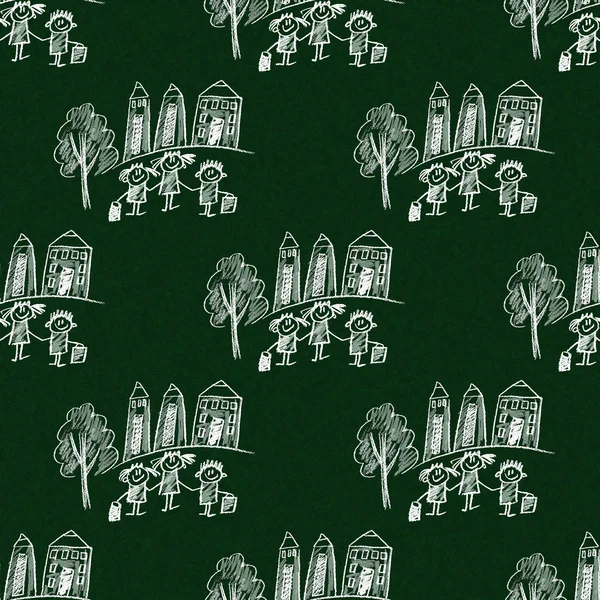 Mutlu çocuklar ile renkli resim