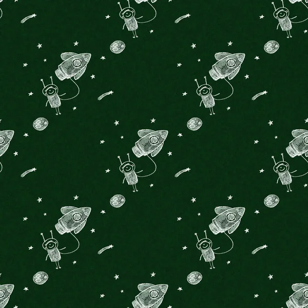 Roket ile mutlu çocuk