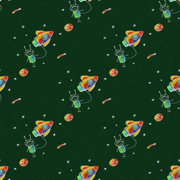 Roket ile mutlu çocuk