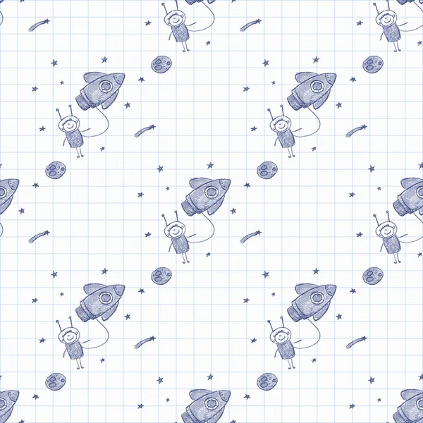 Roket ile mutlu çocuk