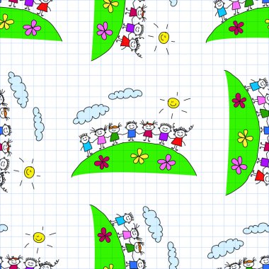 Kesintisiz renkli vektör desen