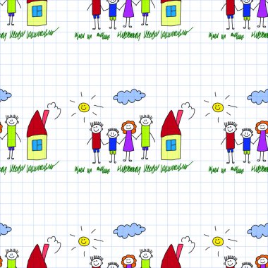 Kesintisiz renkli vektör desen