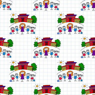 Kesintisiz renkli vektör desen