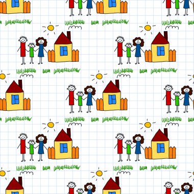 Kesintisiz renkli vektör desen