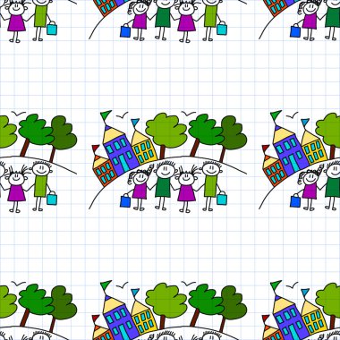 Kesintisiz renkli vektör desen