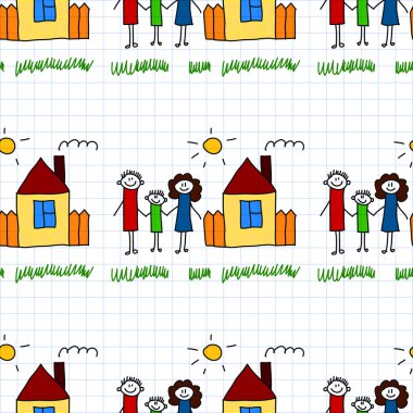 Kesintisiz renkli vektör desen