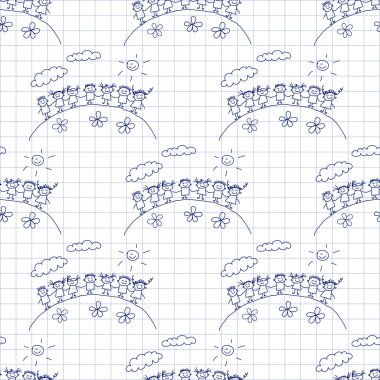 Kesintisiz renkli vektör desen. 