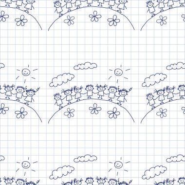 Kesintisiz renkli vektör desen. 