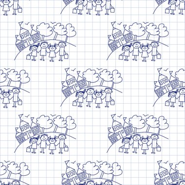 Kesintisiz renkli vektör desen. 