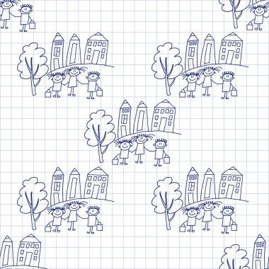 Kesintisiz renkli vektör desen. 