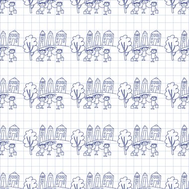 Kesintisiz renkli vektör desen. 