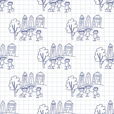 Kesintisiz renkli vektör desen. 