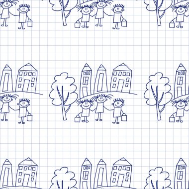 Kesintisiz renkli vektör desen. 