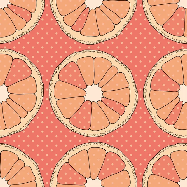 Modèle sans couture vectoriel rose avec des oranges — Photo