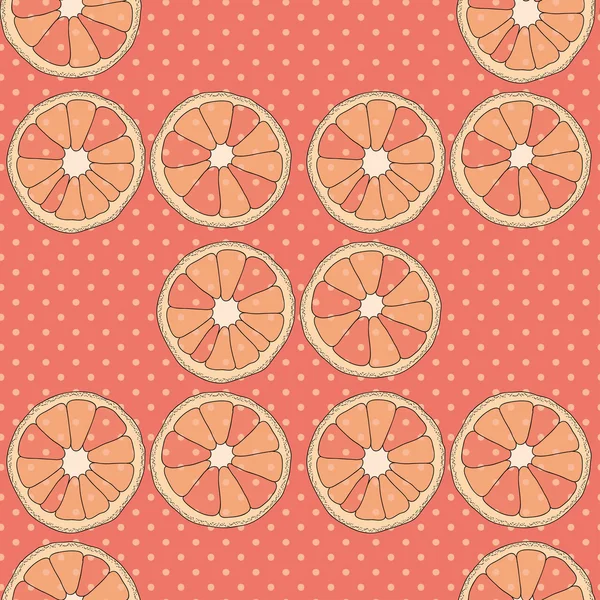 Modèle sans couture vectoriel rose avec des oranges — Photo