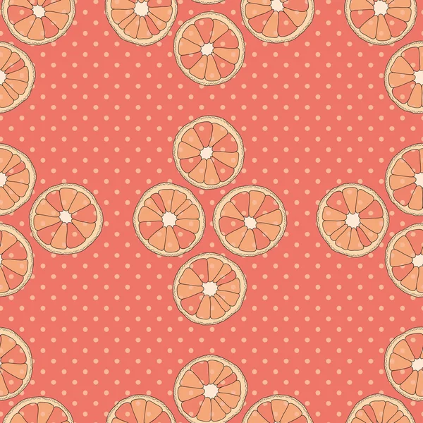 De naadloze patroon vector met sinaasappelen — Stockfoto