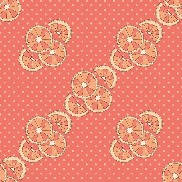 De naadloze patroon vector roze met sinaasappelen — Stockfoto