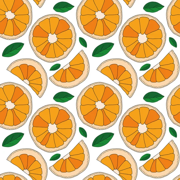 Vector achtergrond. Sinaasappels-fruit naadloze patroon — Stockfoto