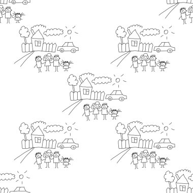 Kesintisiz renkli vektör desen.