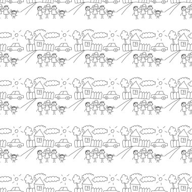 Kesintisiz renkli vektör desen.