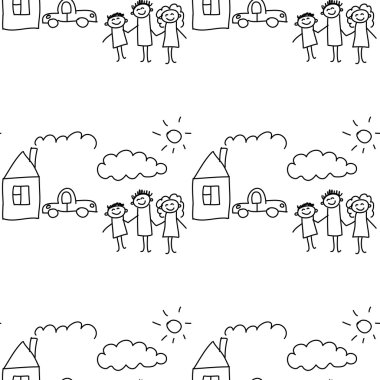 Kesintisiz renkli vektör desen.