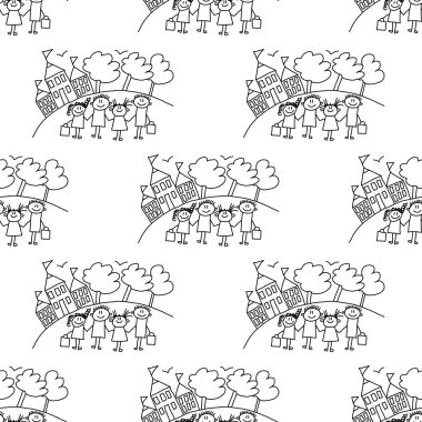 Kesintisiz renkli vektör desen.