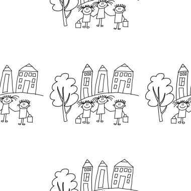 Kesintisiz renkli vektör desen.