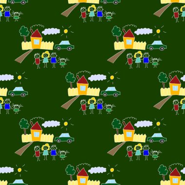 Yazı tahtası üzerinde renkli seamless modeli.