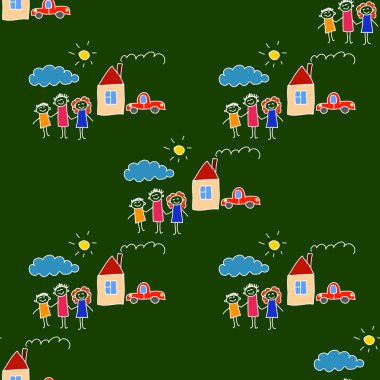 Yazı tahtası üzerinde renkli seamless modeli.