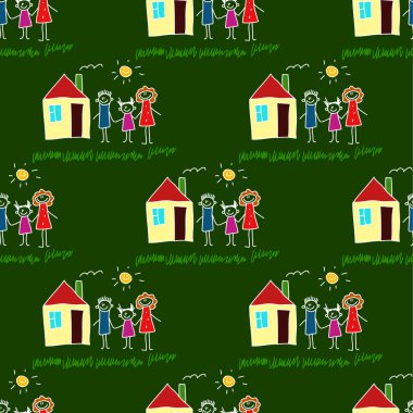 Yazı tahtası üzerinde renkli seamless modeli.