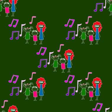 Yazı tahtası üzerinde renkli seamless modeli.