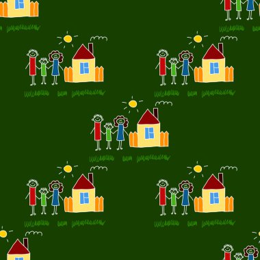 Yazı tahtası üzerinde renkli seamless modeli.